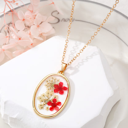 Casual Flower Alloy Resin Women'S Pendant Necklace 1 Piece