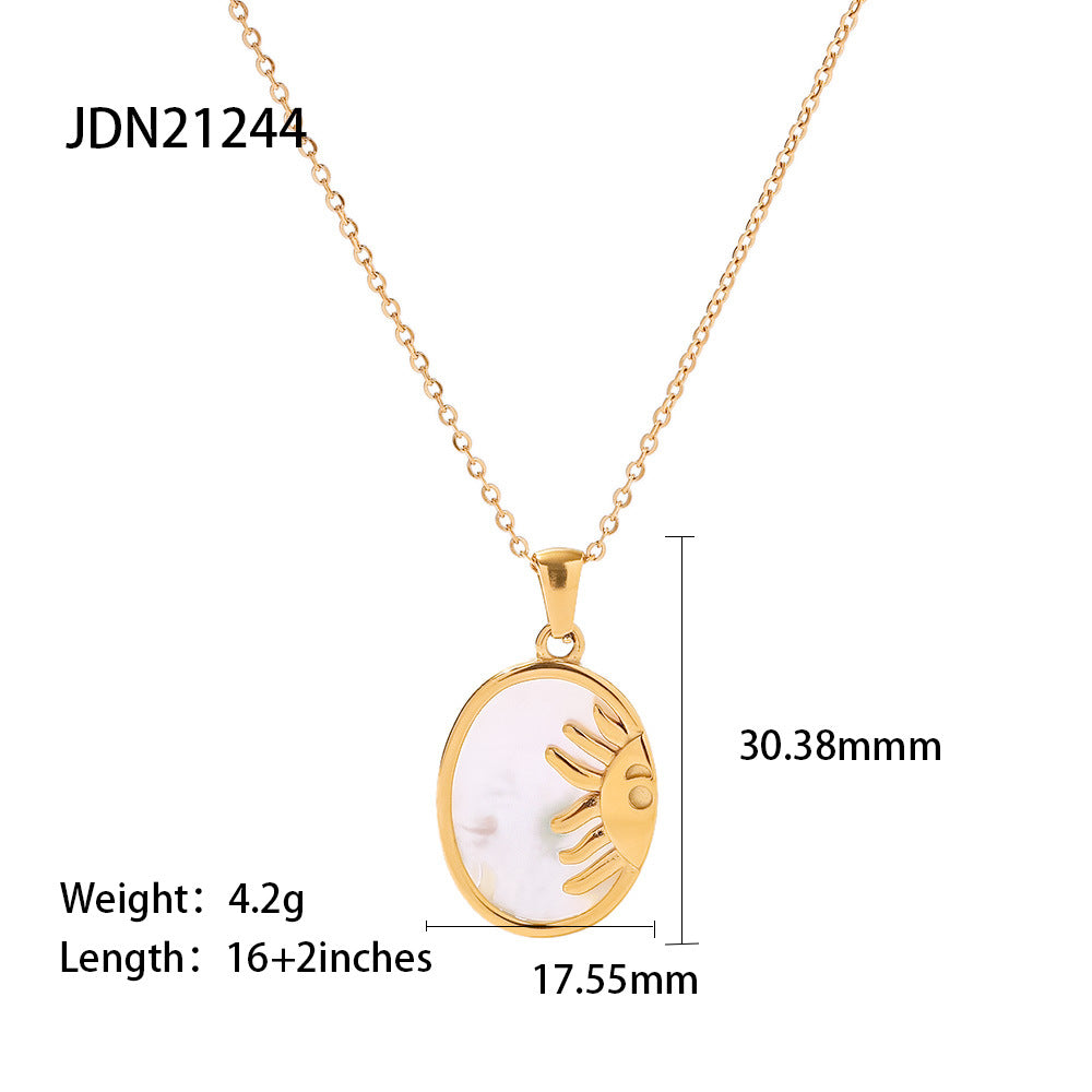 Modern Style Heart Shape Stainless Steel Plating Chain Pendant Necklace