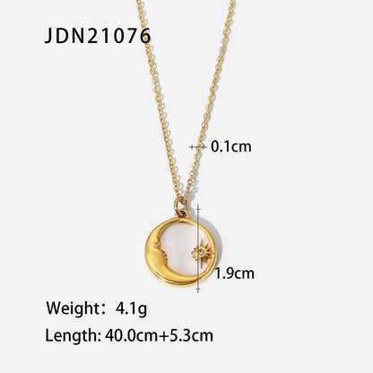 Modern Style Heart Shape Stainless Steel Plating Chain Pendant Necklace