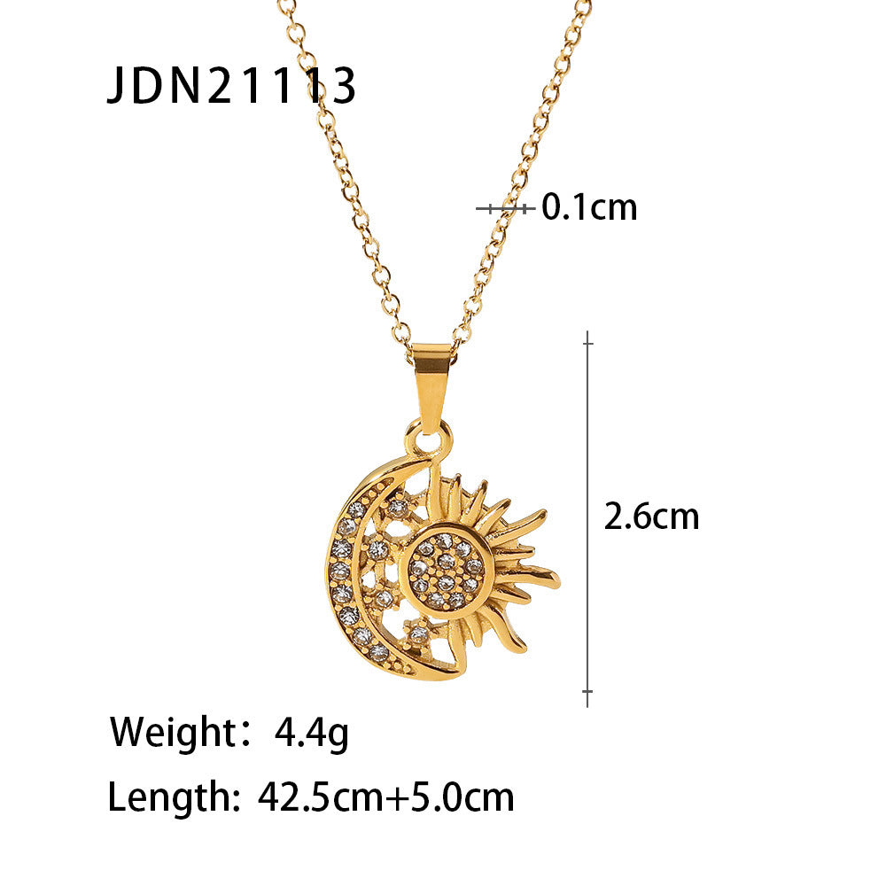 Modern Style Heart Shape Stainless Steel Plating Chain Pendant Necklace