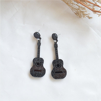 Fashion Guitar Arylic Women's Drop Earrings 1 Pair