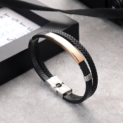 Fashion Geometric Stainless Steel Plating Couple Bracelets