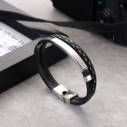 Fashion Geometric Stainless Steel Plating Couple Bracelets