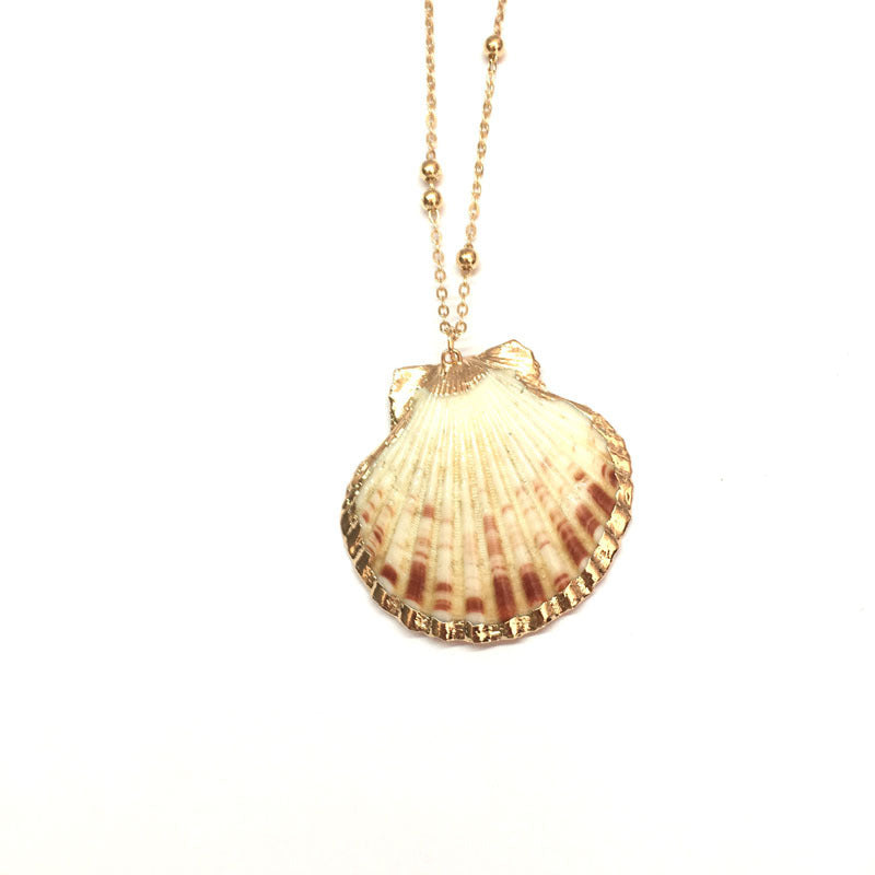 Simple Style Shell Alloy Plating Women's Pendant Necklace