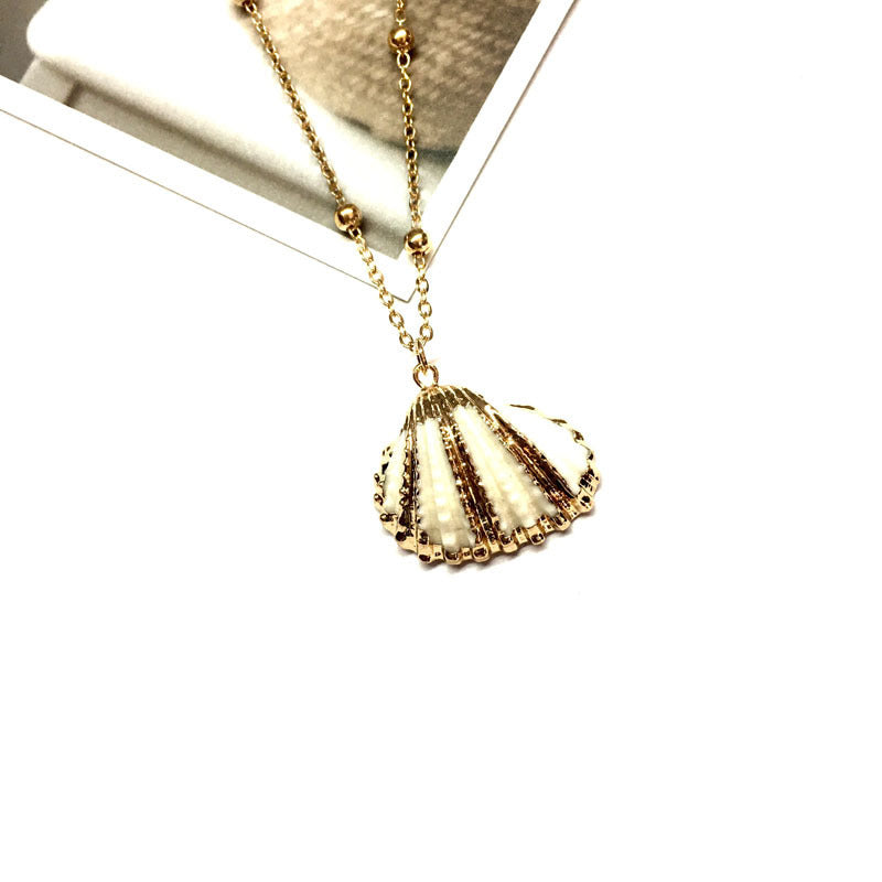 Simple Style Shell Alloy Plating Women's Pendant Necklace