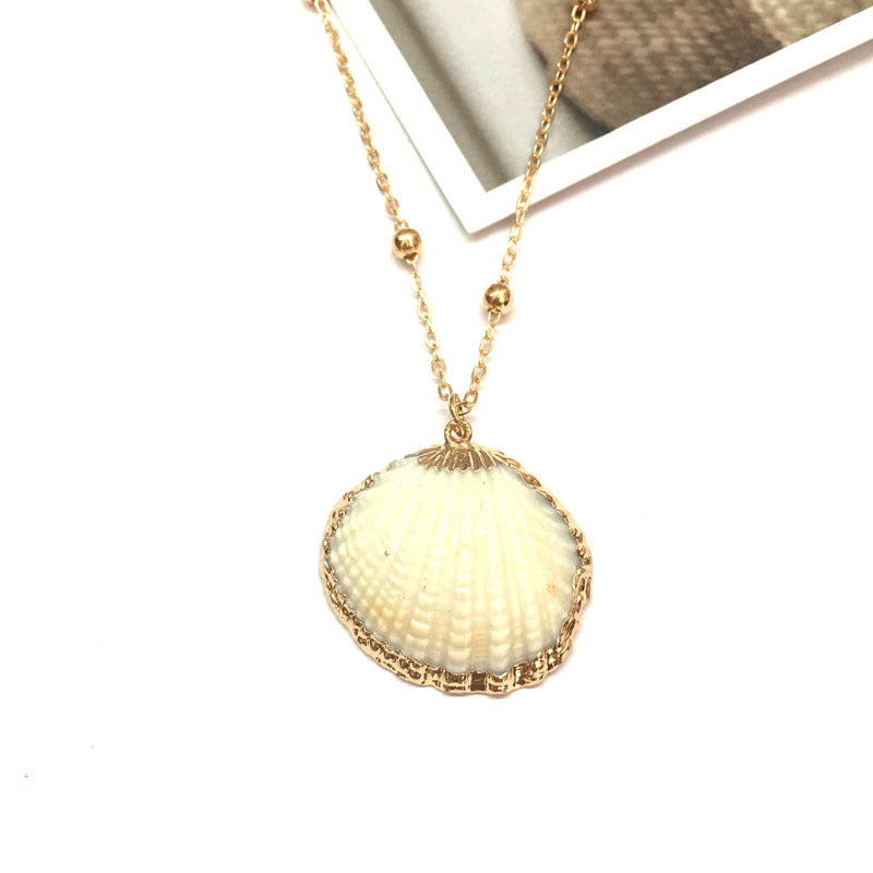 Simple Style Shell Alloy Plating Women's Pendant Necklace