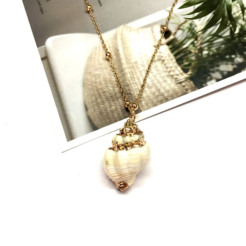 Simple Style Shell Alloy Plating Women's Pendant Necklace