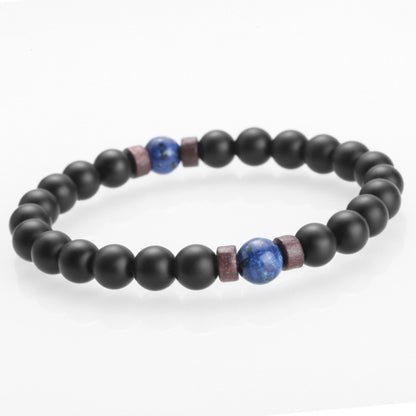 Retro Geometric Alloy Volcanic Rock Bracelets