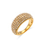 Fashion Round Stainless Steel Inlay Zircon Rings