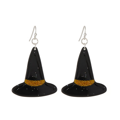 1 Pair Modern Style Streetwear Halloween Pattern Geometric Plating Alloy Drop Earrings