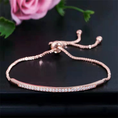 Fashion Geometric Alloy Rhinestone Plating Women's Bracelets