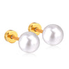 1 Pair Simple Style Geometric Inlay Stainless Steel Artificial Pearls Ear Studs