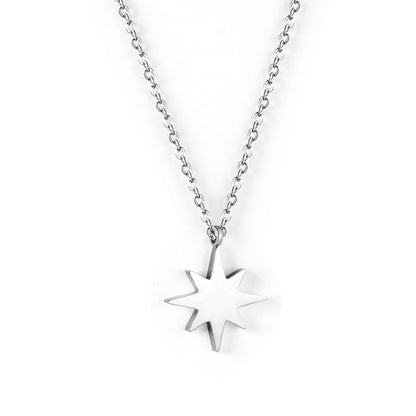 Simple Style Round Star Stainless Steel Plating Necklace 1 Piece