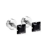 Simple Style Geometric Stainless Steel Zircon Ear Studs 1 Pair