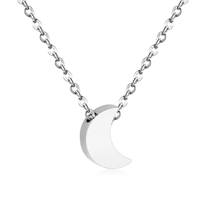 Fashion Star Moon Heart Shape Stainless Steel Pendant Necklace 1 Piece