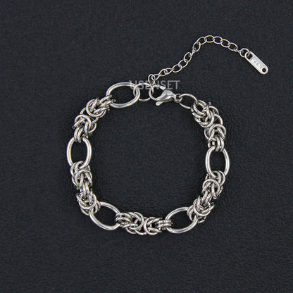 Simple Style Geometric Titanium Steel Plating Bracelets 1 Piece