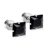 Simple Style Geometric Stainless Steel Zircon Ear Studs 1 Pair