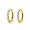 Simple Style Geometric Stainless Steel Rhinestones Hoop Earrings 1 Pair