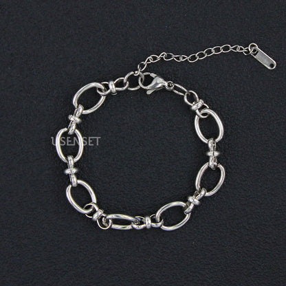 Simple Style Geometric Titanium Steel Plating Bracelets 1 Piece