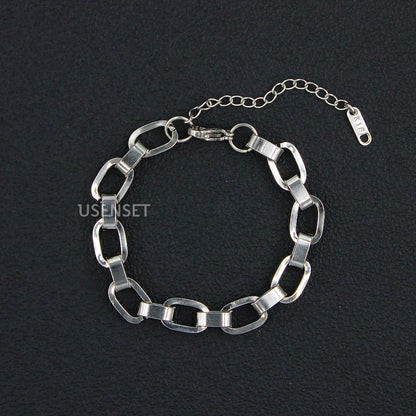 Simple Style Geometric Titanium Steel Plating Bracelets 1 Piece