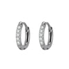 Simple Style Geometric Stainless Steel Rhinestones Hoop Earrings 1 Pair