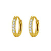 Simple Style Geometric Stainless Steel Rhinestones Hoop Earrings 1 Pair