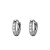 Simple Style Geometric Stainless Steel Rhinestones Hoop Earrings 1 Pair