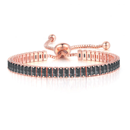 Simple Style Geometric Copper Inlay Zircon Bracelets 1 Piece