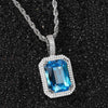 Fashion Geometric Copper Inlay Zircon Pendant Necklace 1 Piece