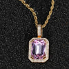 Fashion Geometric Copper Inlay Zircon Pendant Necklace 1 Piece