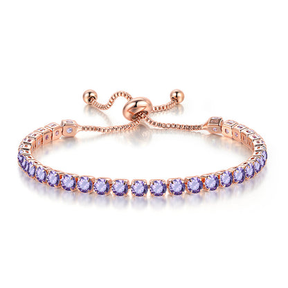 Fashion Geometric Copper Zircon Bracelets In Bulk