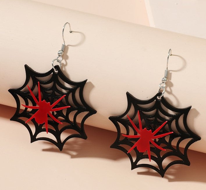 Gothic Pumpkin Spider Arylic Women's Drop Earrings 1 Pair