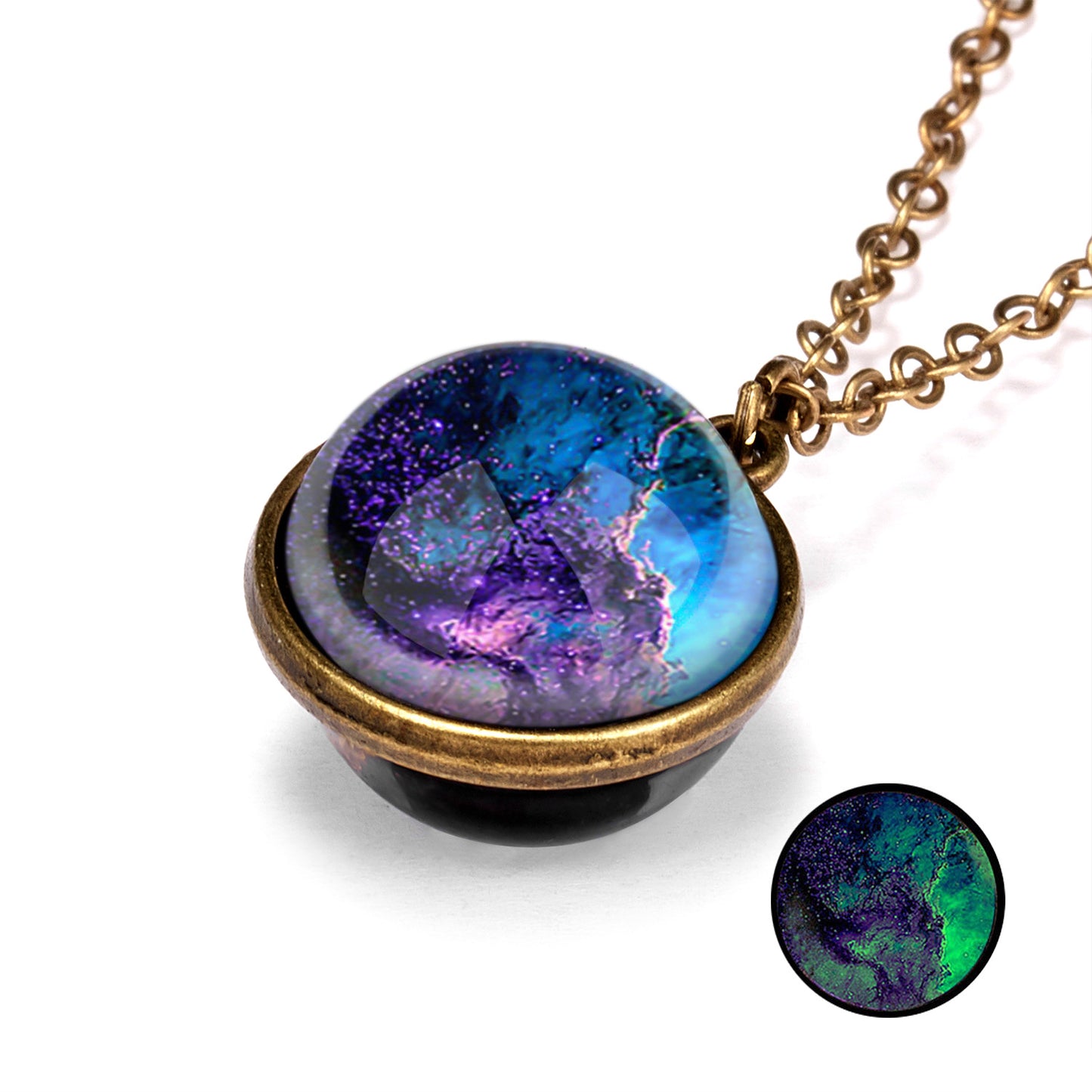 Vintage Style Constellation Alloy Glass Plating Unisex Pendant Necklace