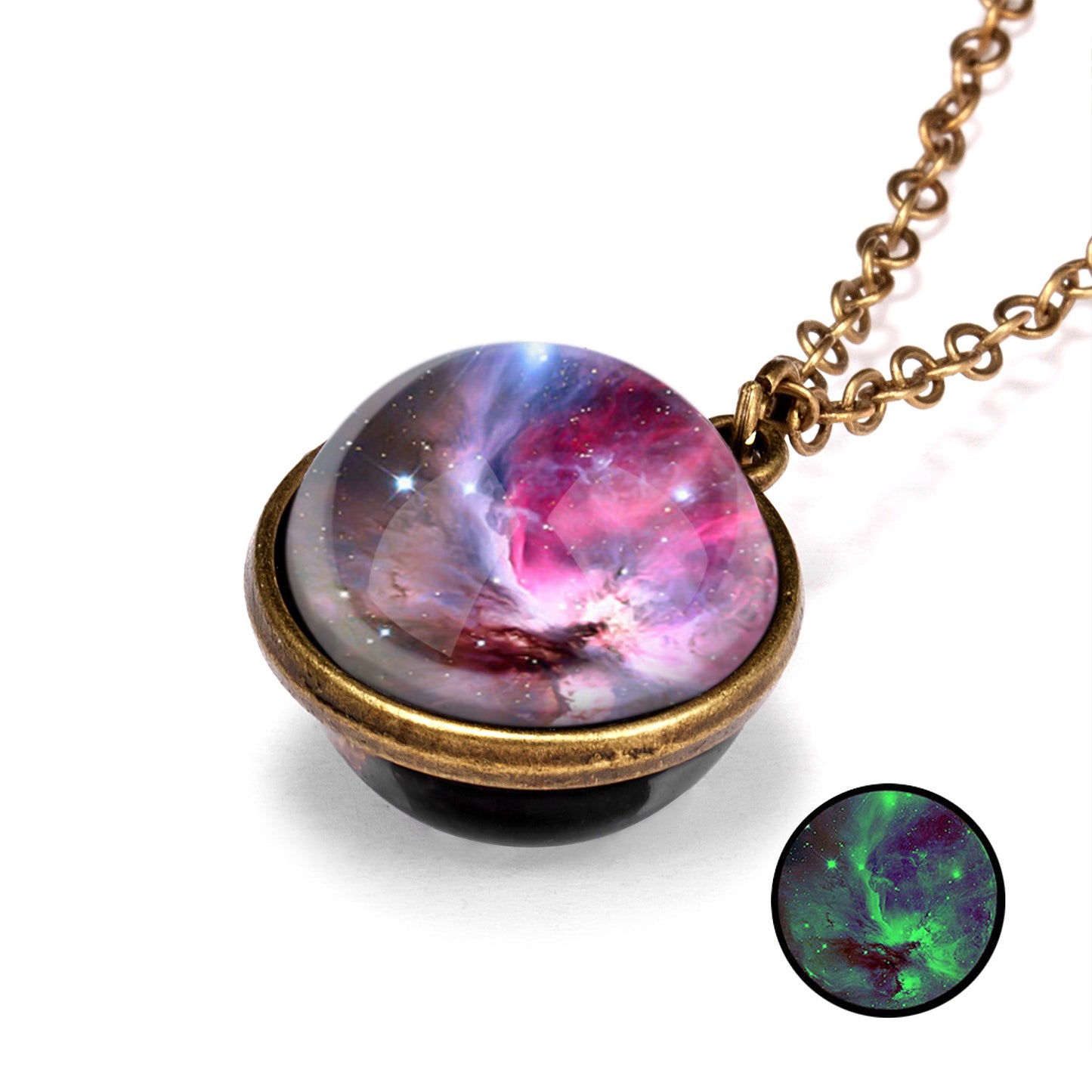 Vintage Style Constellation Alloy Glass Plating Unisex Pendant Necklace