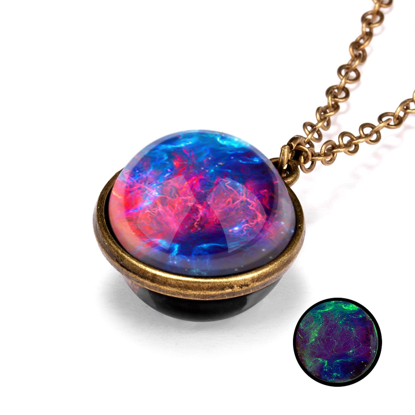 Vintage Style Constellation Alloy Glass Plating Unisex Pendant Necklace