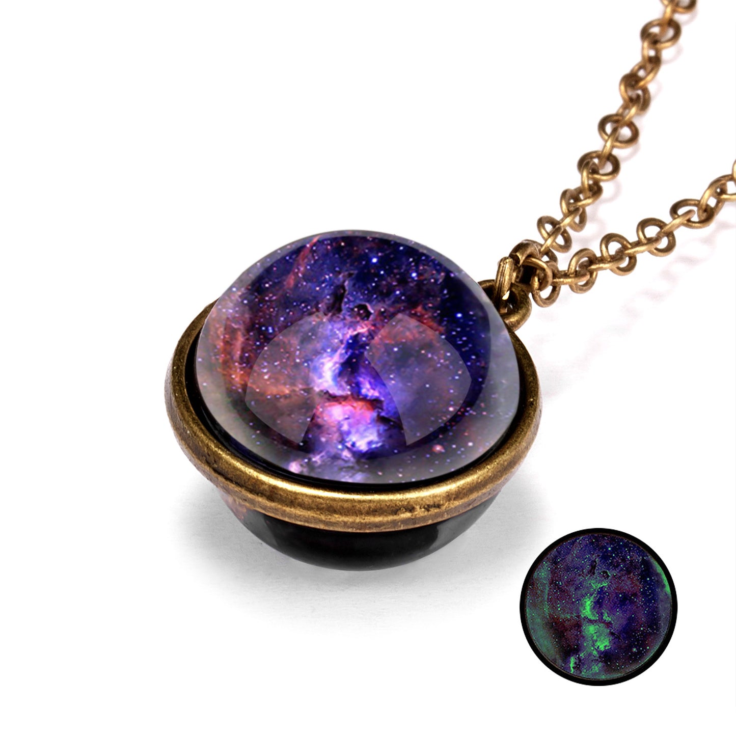 Vintage Style Constellation Alloy Glass Plating Unisex Pendant Necklace