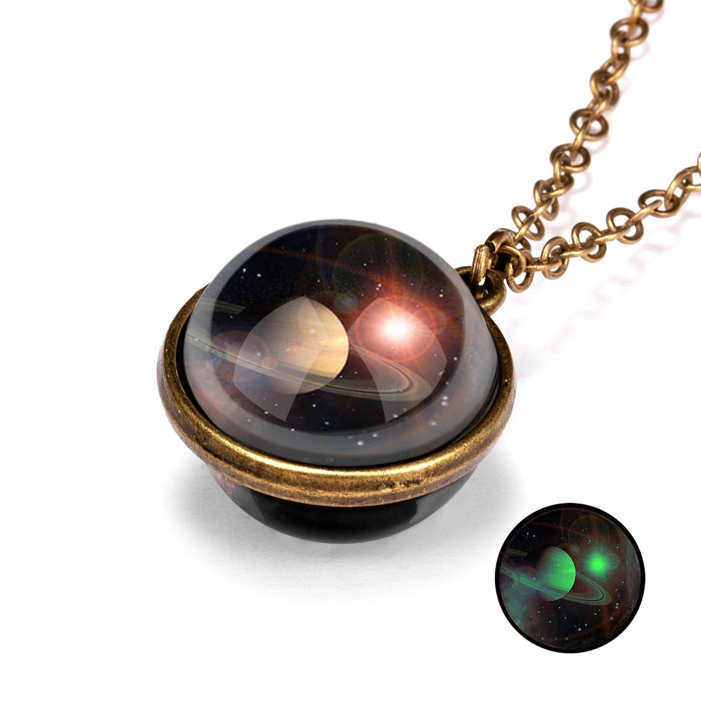 Vintage Style Constellation Alloy Glass Plating Unisex Pendant Necklace