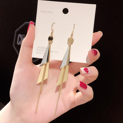 1 Pair Basic Geometric Bow Knot Tassel Plating Inlay Alloy Rhinestones Pearl Drop Earrings