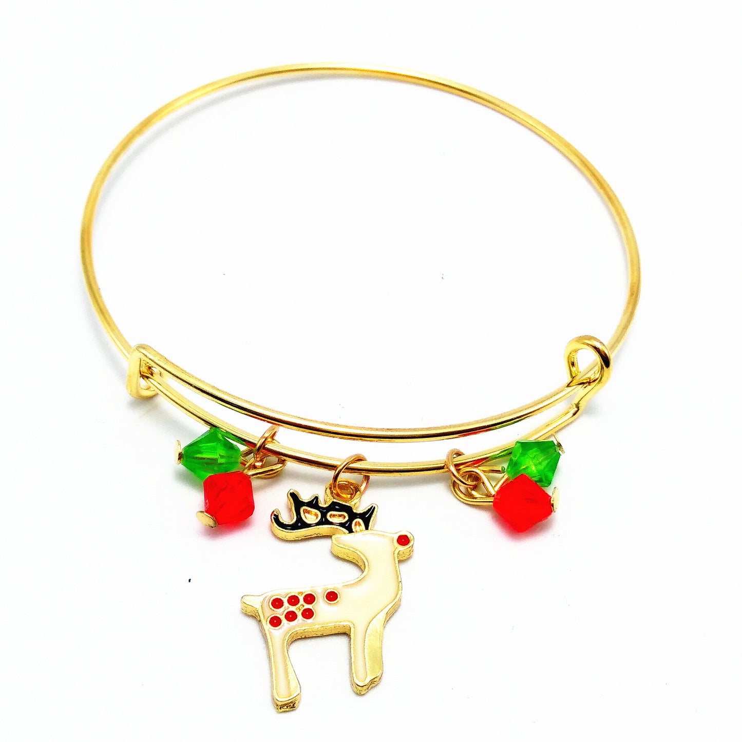 Fashion Santa Claus Snowman Deer Metal Plating Unisex Bangle 1 Piece