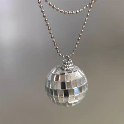 Retro Round Alloy Sequins Women's Earrings Necklace