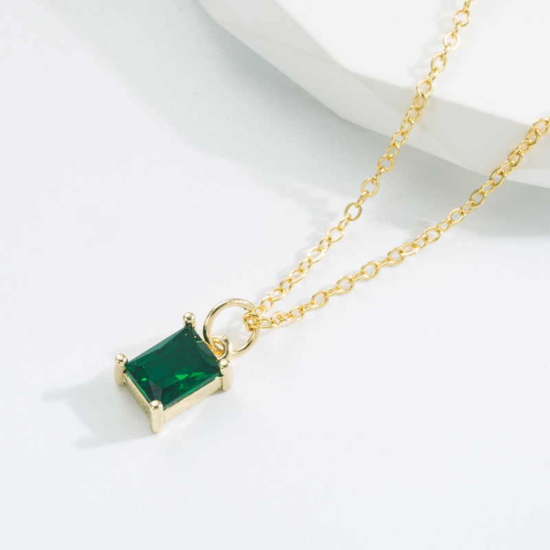 Casual Geometric Copper Gold Plated Zircon Pendant Necklace 1 Piece