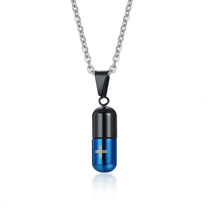 Fashion Geometric Pill Titanium Steel Necklace Plating Stainless Steel Necklaces