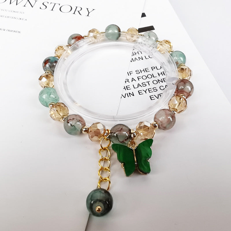 Fashion Butterfly Glass Beaded Women's Bracelets