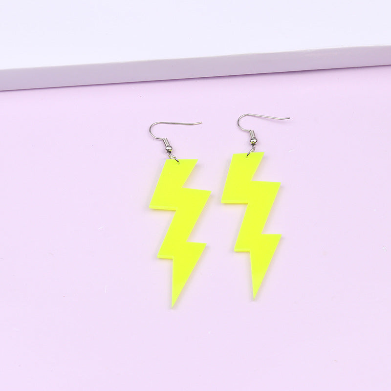 Fashion Lightning Arylic Stoving Varnish Women's Drop Earrings 1 Pair