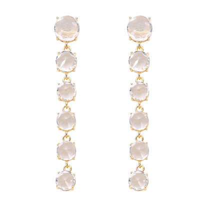 1 Pair Fashion Water Droplets Alloy Inlay Rhinestones Women's Drop Earrings Earrings