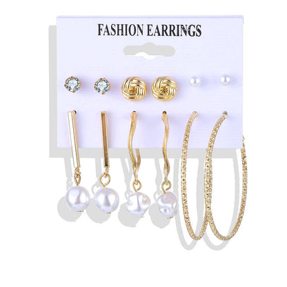 Fashion Geometric Leaves Butterfly Alloy Inlaid Zircon Women's Earrings 1 Set