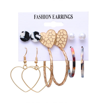 Fashion Geometric Leaves Butterfly Alloy Inlaid Zircon Women's Earrings 1 Set