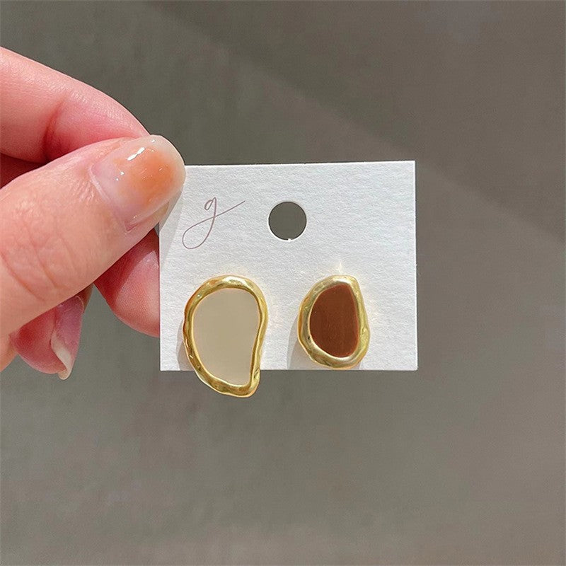 Simple Style Heart Shape Alloy Plating Women's Ear Studs 1 Pair