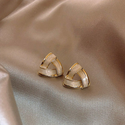 Simple Style Heart Shape Alloy Plating Women's Ear Studs 1 Pair