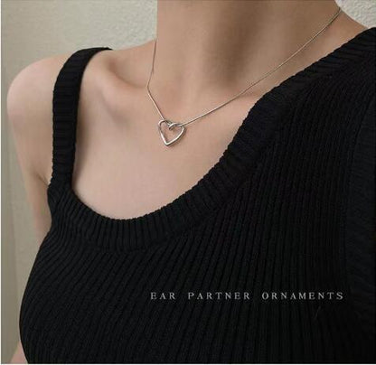 Fashion Heart Shape Butterfly Alloy Pearl Plating Women's Layered Necklaces Pendant Necklace 1 Piece